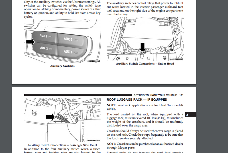 Illustration for article titled The Most Interesting Stuff We Found In The Leaked 2018 Jeep Wrangler Owner's Manual